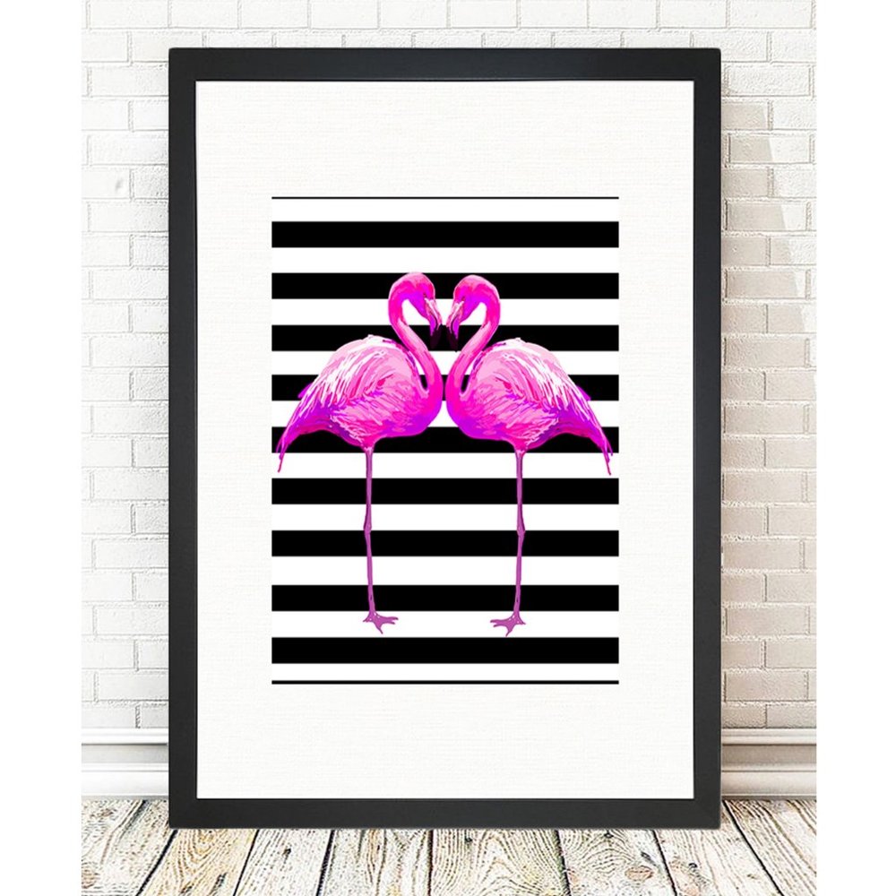 Set of 2 Picture Frames - Pink Flamingo